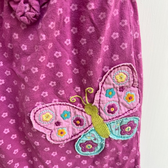 Vintage Babies R Us 24M/2T Purple Butterfly Short Sleeve Snap Bottom Romper - Picture 2 of 4